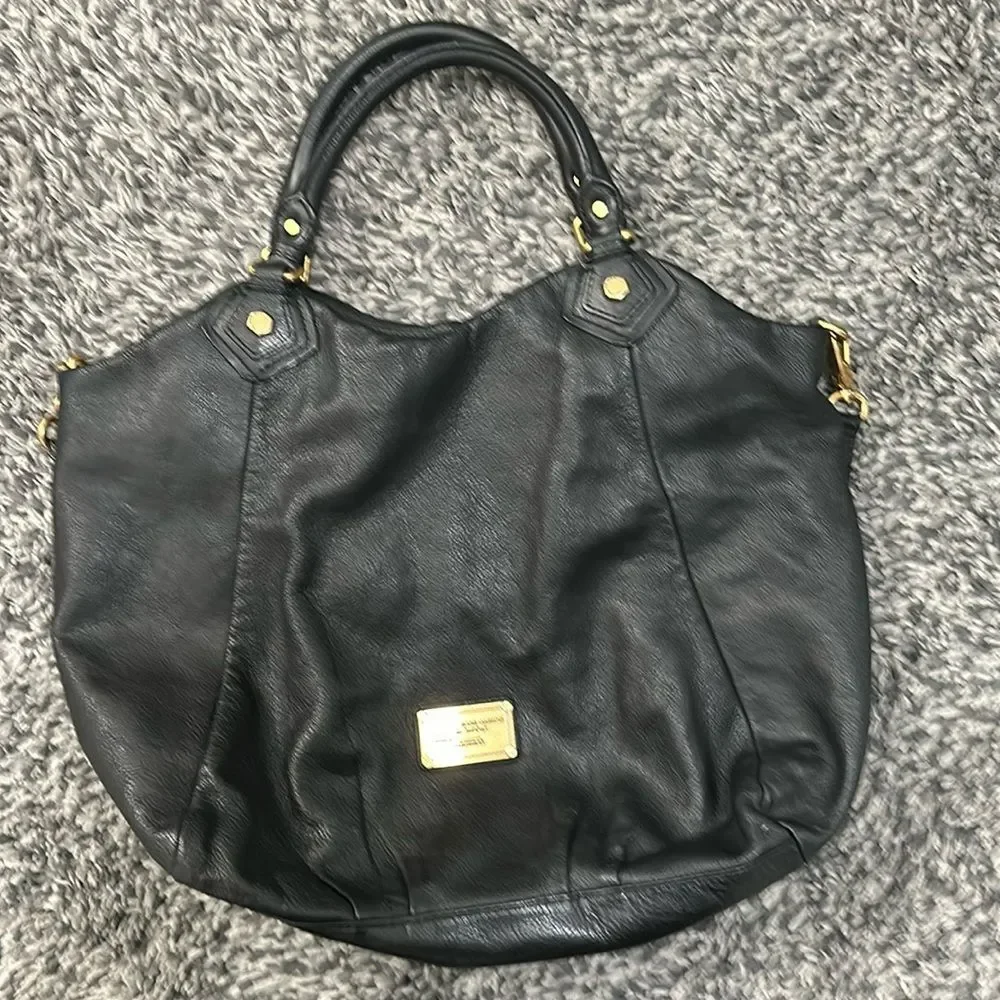Marc by Marc Jacobs Black Leather Hobo Crossbody Shoulder Bag + Dust Bag